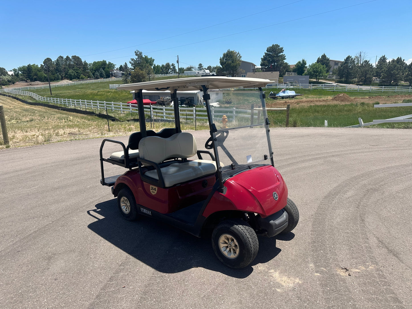 2019 Yamaha Drive 2 Maroon Lead-Acid 4 Passenger - Electric
