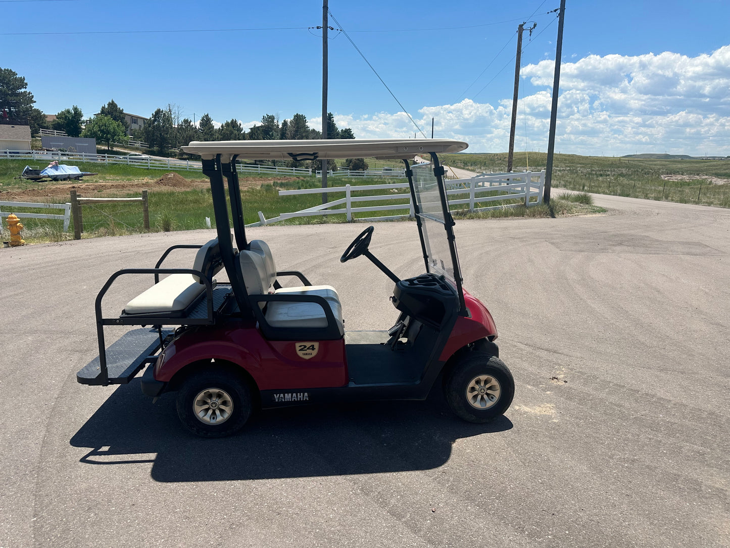 2019 Yamaha Drive 2 Maroon Lead-Acid 4 Passenger - Electric